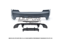 BMW 3 Series E92 E93 (Fits Both Pre-LCI & LCI) 2006 2007 2008 2009 2010 2011 2012 2013 with Aftermarket Parts - M Performance Conversion Style Rear Bumper PP Polypropylene from DuPont Tech
