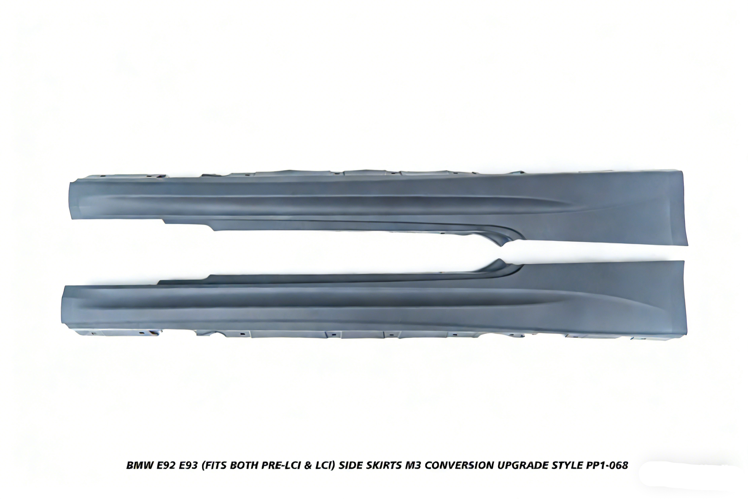 BMW 3 Series E92 E93 (Fits Both Pre-LCI & LCI) 2006 2007 2008 2009 2010 2011 2012 2013 with Aftermarket Parts - M3 Conversion Upgrade Style Side Skirts PP Polypropylene from DuPont Tech
