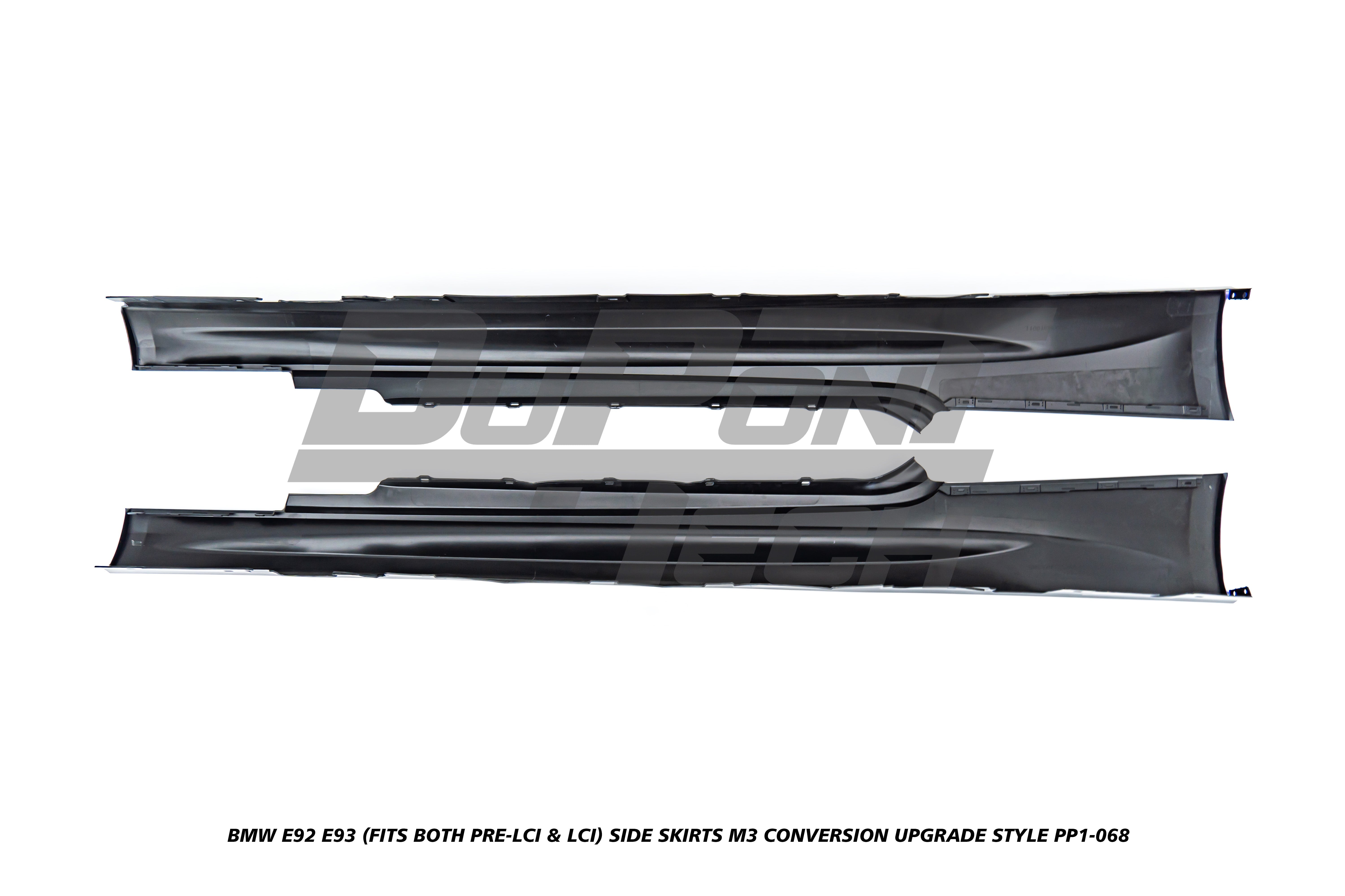 BMW 3 Series E92 E93 (Fits Both Pre-LCI & LCI) 2006 2007 2008 2009 2010 2011 2012 2013 with Aftermarket Parts - M3 Conversion Upgrade Style Side Skirts PP Polypropylene from DuPont Tech
