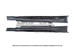 BMW 3 Series E92 E93 (Fits Both Pre-LCI & LCI) 2006 2007 2008 2009 2010 2011 2012 2013 with Aftermarket Parts - M3 Conversion Upgrade Style Side Skirts PP Polypropylene from DuPont Tech

