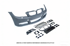BMW 3 Series E90 LCI 2009 2010 2011 with Aftermarket Parts - M Performance Conversion Style Front Bumper & Fog Light PP Polypropylene from DuPont Tech
