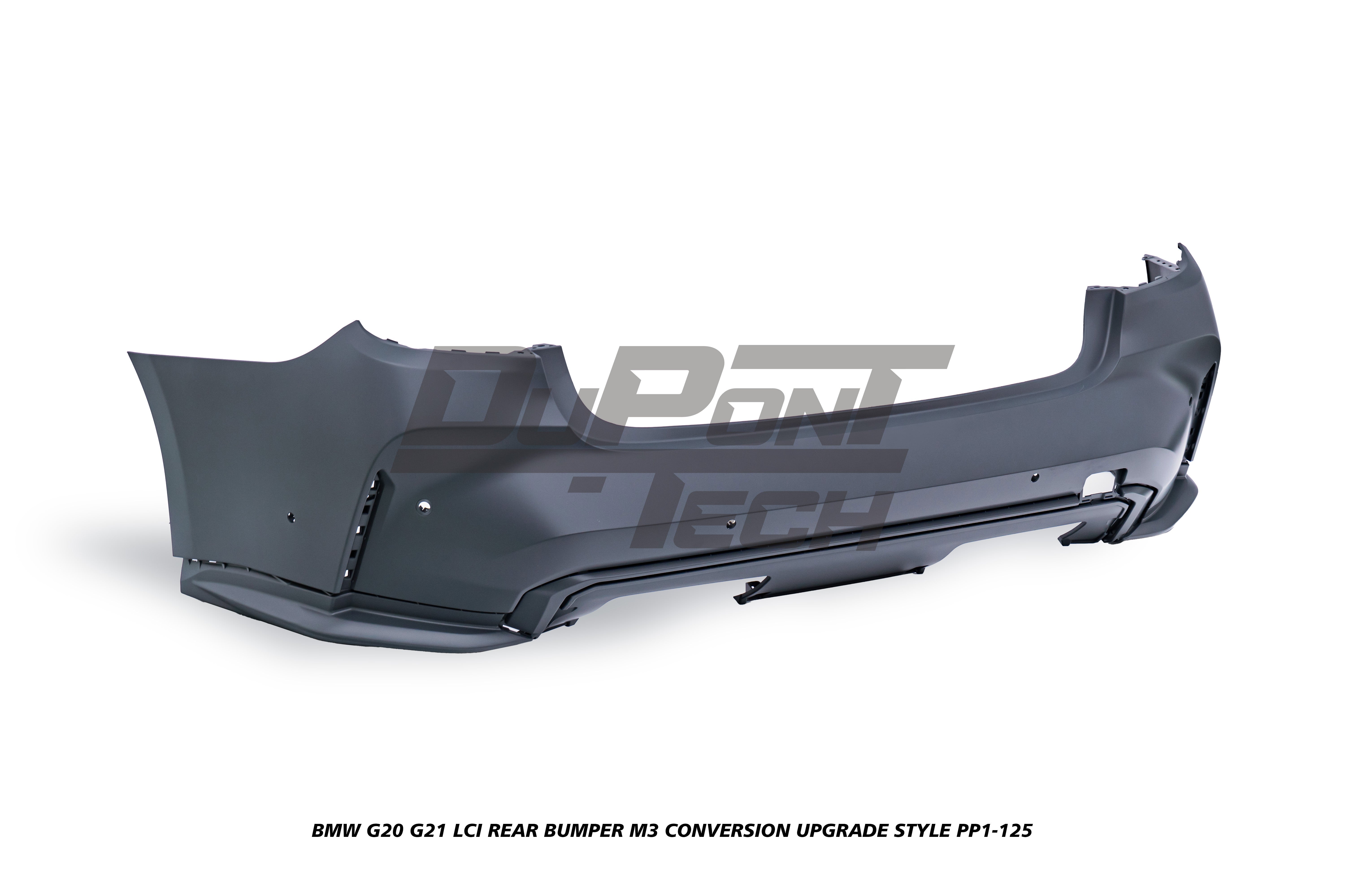 BMW 3 Series M340i 330i 320i G20 G21 LCI 2023-ON with Aftermarket Parts - M3 Conversion Upgrade Style Rear Bumper PP Polypropylene from DuPont Tech
