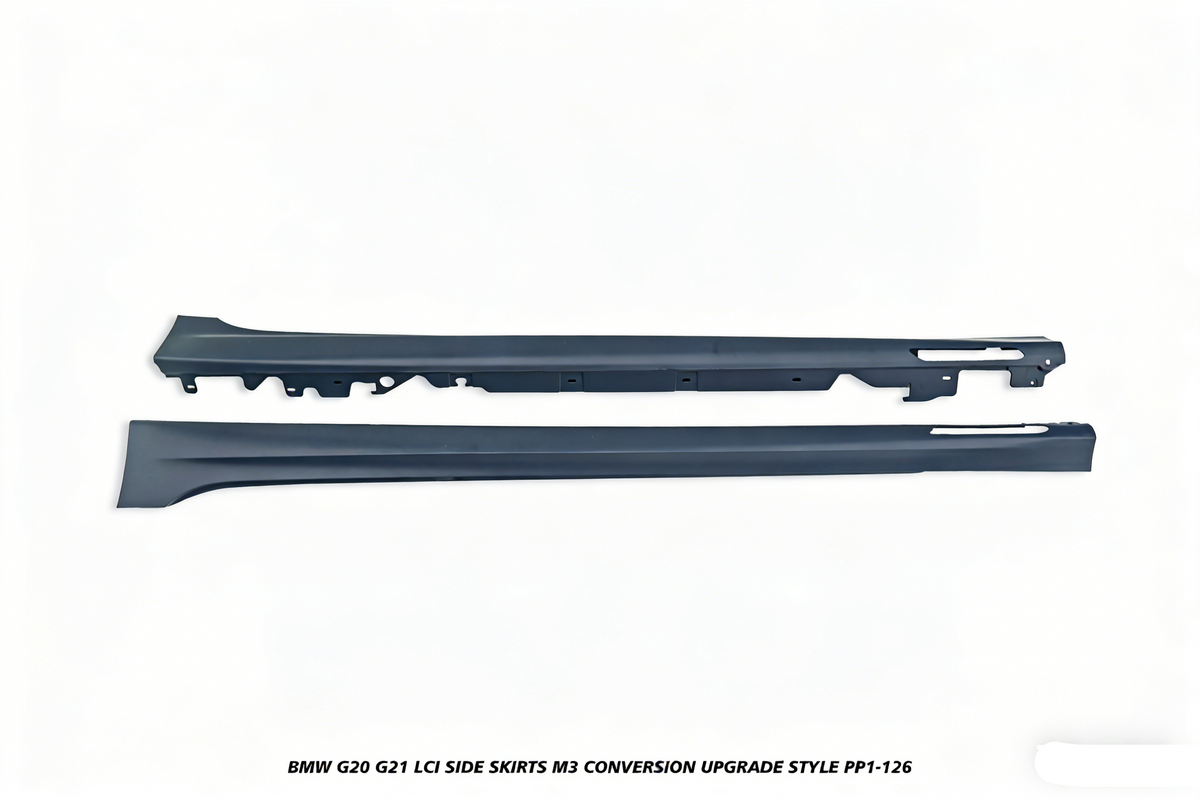 BMW 3 Series M340i 330i 320i G20 G21 LCI 2023-ON with Aftermarket Parts - M3 Conversion Upgrade Style Side Skirts PP Polypropylene from DuPont Tech
