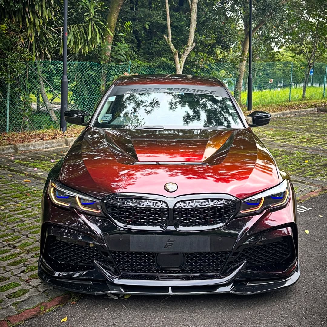 BMW 3 Series M340i 330i (Fits Both Pre-LCI & LCI) G20 2019-ON with Aftermarket Parts - CS Style Hood Metal from DuPont Tech
