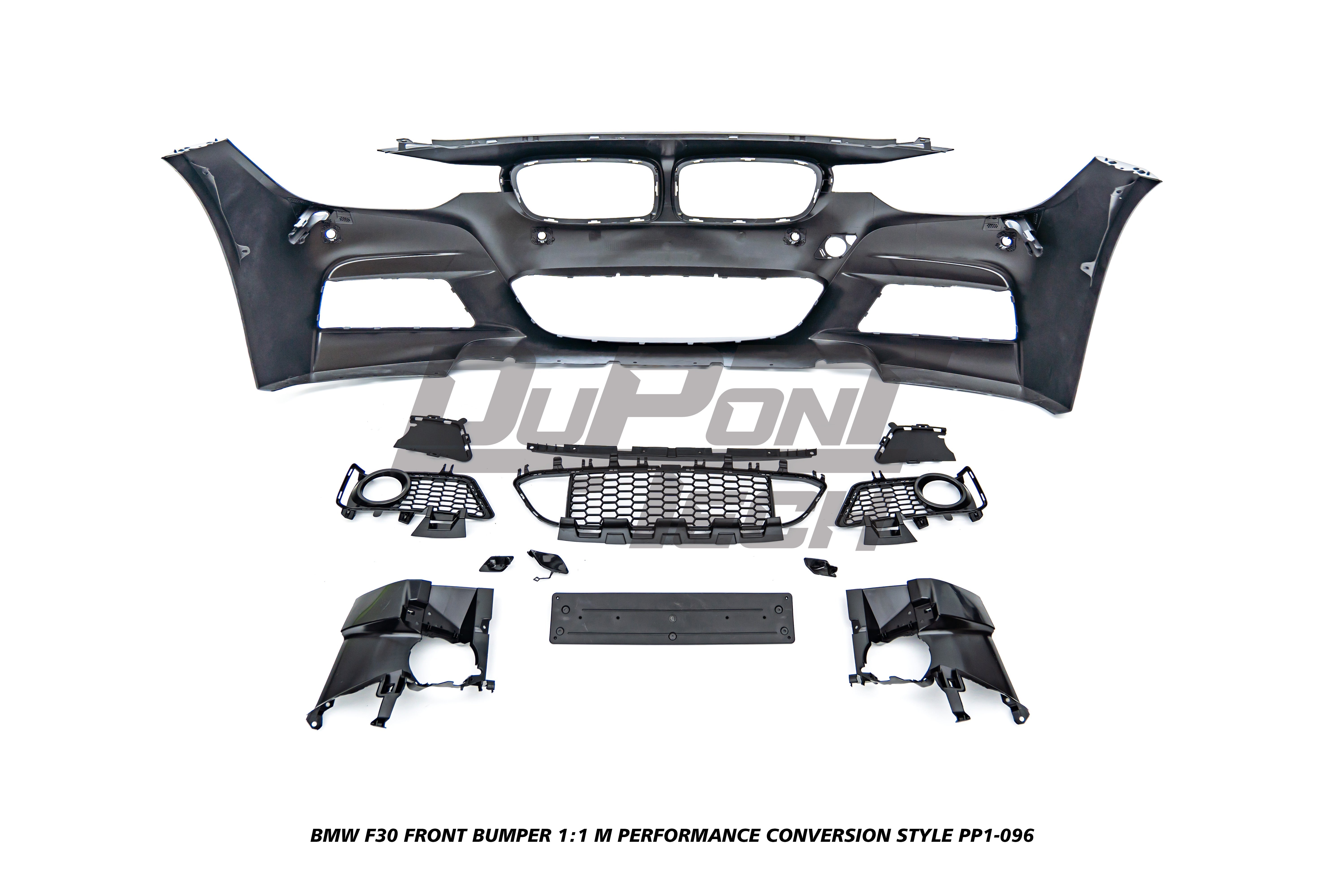 BMW 3 Series M340i 335i 328i 330i 320i F30 2012 2013 2014 2015 2016 2017 2018 2019 with Aftermarket Parts - 1:1 M Performance Conversion Style Front Bumper & Fog Light PP Polypropylene from DuPont Tech
