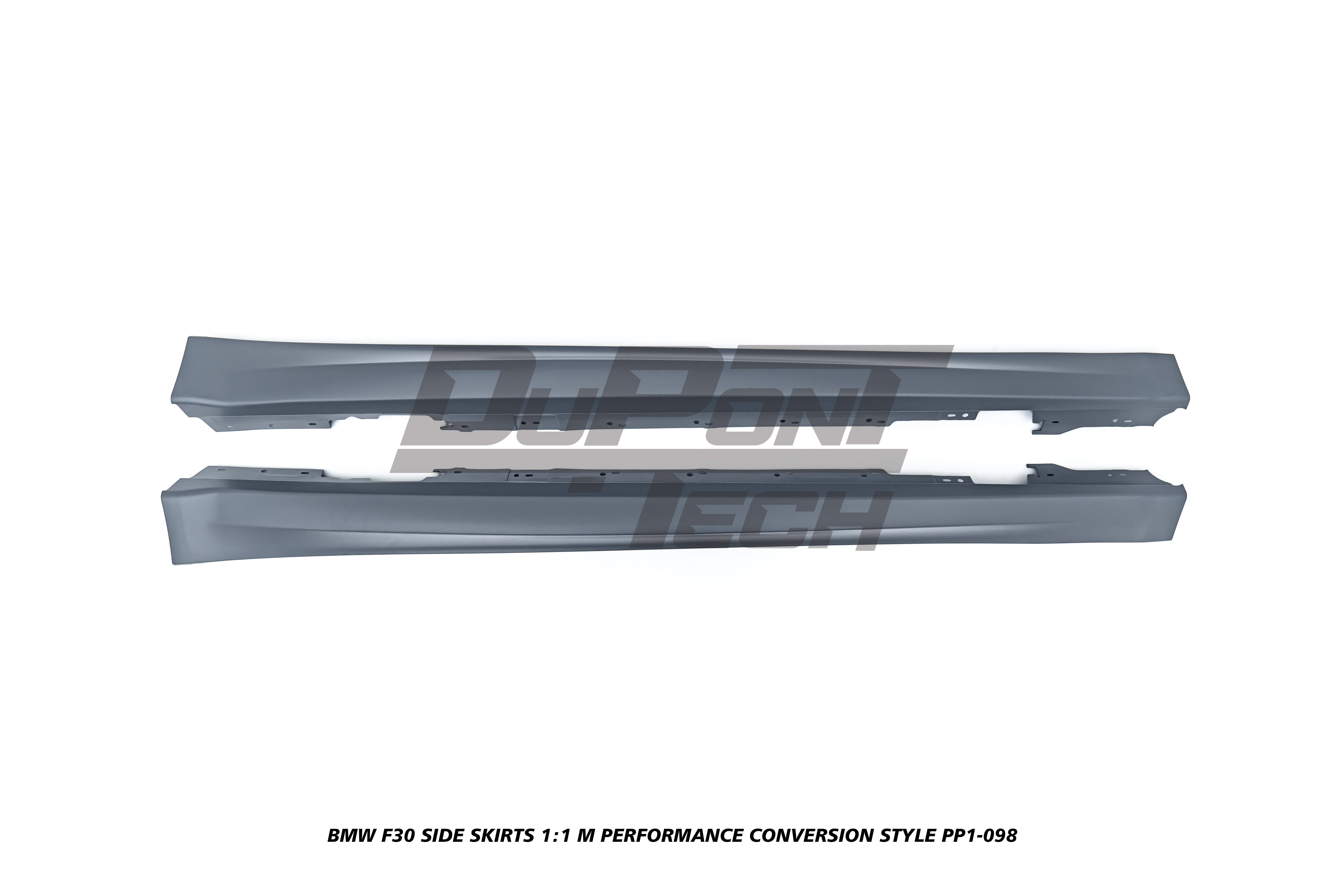 BMW 3 Series M340i 335i 328i 330i 320i F30 2012 2013 2014 2015 2016 2017 2018 2019 with Aftermarket Parts - 1:1 M Performance Conversion Style Side Skirts PP Polypropylene from DuPont Tech
