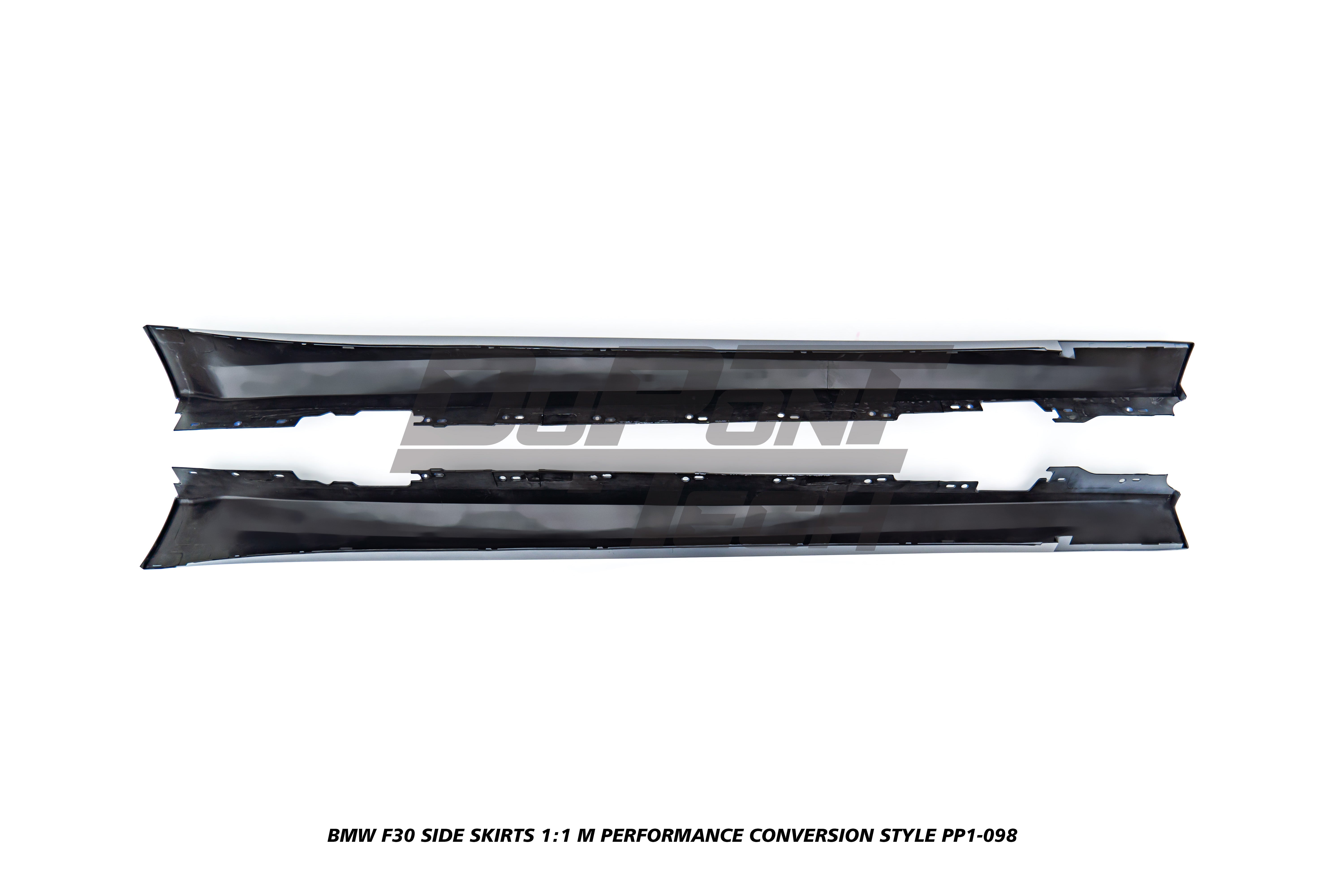 BMW 3 Series M340i 335i 328i 330i 320i F30 2012 2013 2014 2015 2016 2017 2018 2019 with Aftermarket Parts - 1:1 M Performance Conversion Style Side Skirts PP Polypropylene from DuPont Tech
