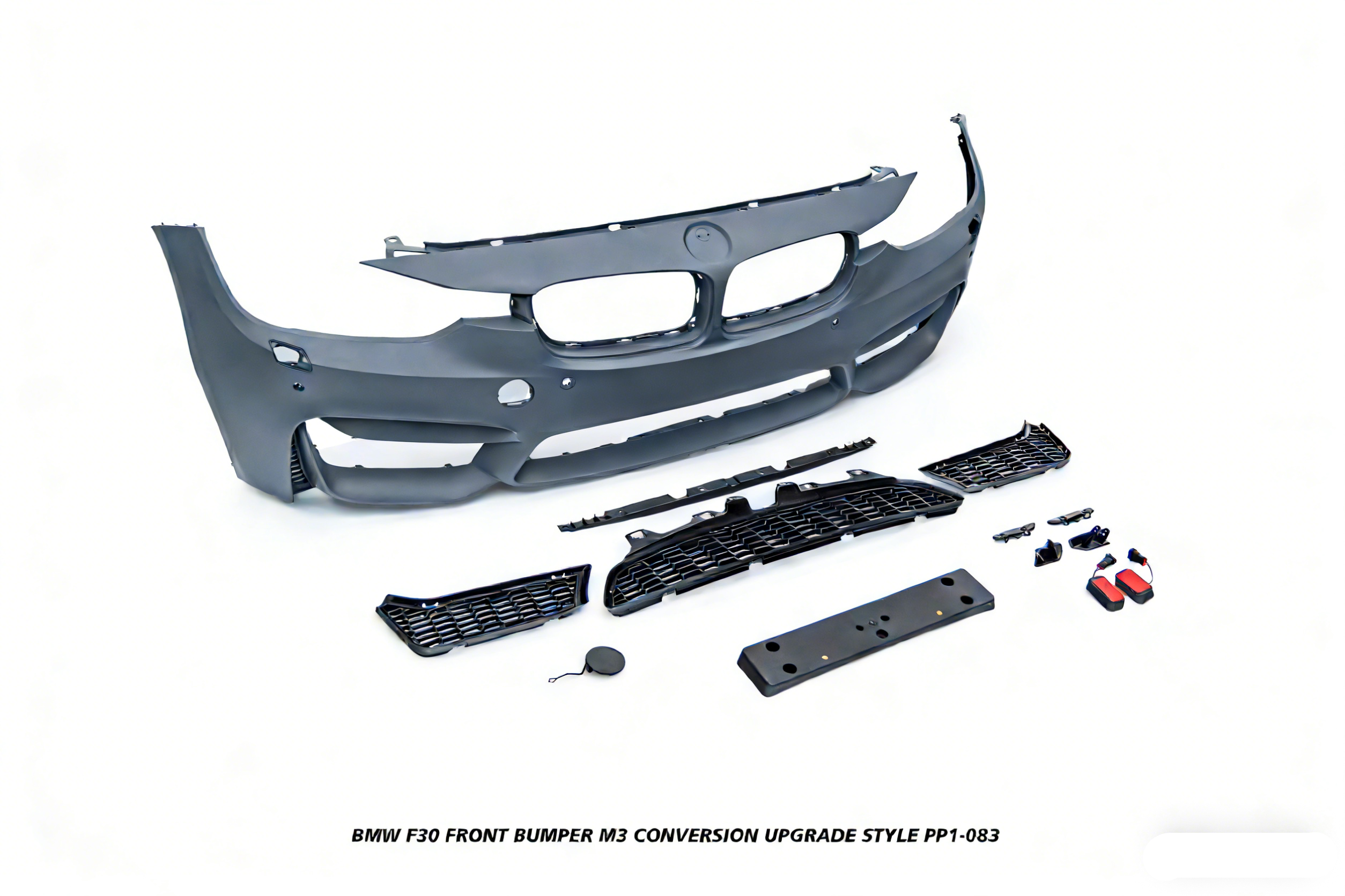 BMW 3 Series M340i 335i 328i 330i 320i F30 2012 2013 2014 2015 2016 2017 2018 2019 with Aftermarket Parts - M3 Conversion Upgrade Style Front Bumper PP Polypropylene from DuPont Tech
