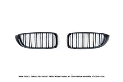 BMW 4 Series 440i 435i 430i 428i 420i 418i 435d 430d 425d 420d 418d F32 F33 2013 2014 2015 2016 2017 2018 2019 2020 & F36 2014 2015 2016 2017 2018 2019 2020 & M3 F81 F80 2014 2015 2016 2017 2018 & M4 F83 F82 2014 2015 2016 2017 2018 2019 2020 with Aftermarket Parts - M4 Conversion Upgrade Style Front Kidney Grill ABS from DuPont Tech
