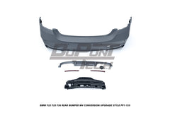 BMW 4 Series 440i 435i 430i 428i 420i 418i 435d 430d 425d 420d 418d F32 F33 2013 2014 2015 2016 2017 2018 2019 2020 & F36 2014 2015 2016 2017 2018 2019 2020 with Aftermarket Parts - M4 Conversion Upgrade Style Rear Bumper PP Polypropylene from DuPont Tech

