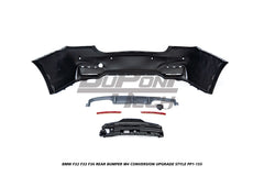 BMW 4 Series 440i 435i 430i 428i 420i 418i 435d 430d 425d 420d 418d F32 F33 2013 2014 2015 2016 2017 2018 2019 2020 & F36 2014 2015 2016 2017 2018 2019 2020 with Aftermarket Parts - M4 Conversion Upgrade Style Rear Bumper PP Polypropylene from DuPont Tech
