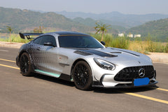 Mercedes Benz AMG GT GTS C190 2016 2017 2018 2019 2020 2021 with Aftermarket Parts - Black Series Conversion Style Side Skirts PP Polypropylene from DuPont Tech