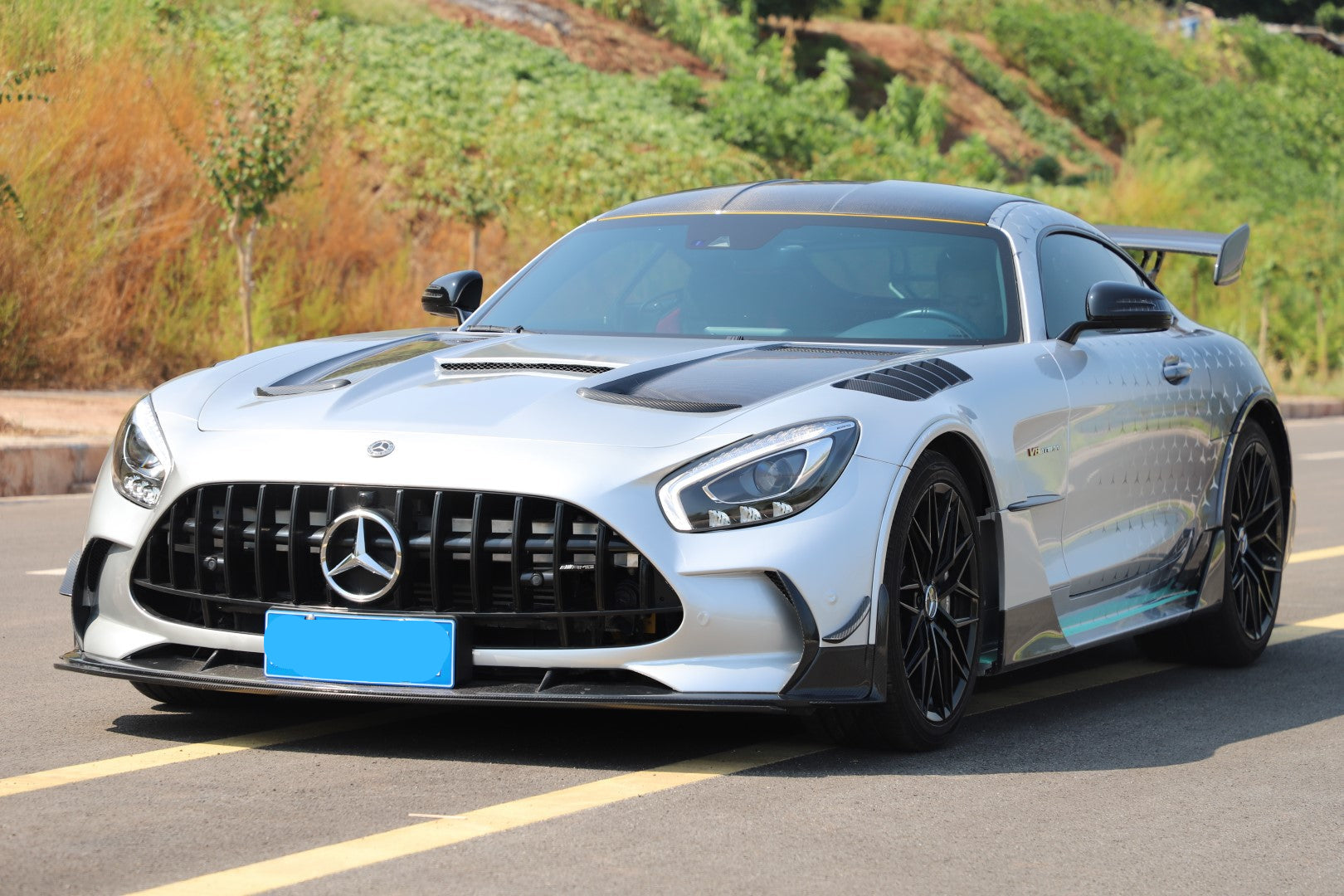 Mercedes Benz AMG GT GTS C190 2016 2017 2018 2019 2020 2021 with Aftermarket Parts - Black Series Conversion Style Full Body Kit Polypropylene / Dry Pre-preg Carbon Fiber from DuPont Tech