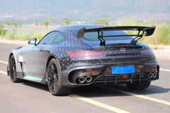 Mercedes Benz AMG GT GTS C190 2016 2017 2018 2019 2020 2021 with Aftermarket Parts - Black Series Conversion Style Rear Underboard Diffuser Dry Pre-preg Carbon Fiber from DuPont Tech