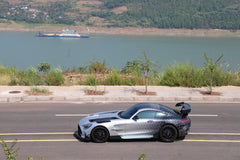 Mercedes Benz AMG GT GTS C190 2016 2017 2018 2019 2020 2021 with Aftermarket Parts - Black Series Conversion Style Side Skirts PP Polypropylene from DuPont Tech