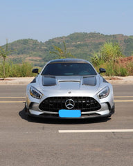 Mercedes Benz AMG GT GTS GTC GTR Pro C190 2016 2017 2018 2019 2020 2021 with Aftermarket Parts - Black Series Conversion Style Hood PP Polypropylene / Dry Pre-preg Carbon Fiber from DuPont Tech