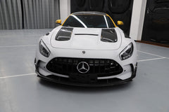 Mercedes Benz AMG GT GTS GTC GTR Pro C190 2016-2021 with DuPont Tech's Aftermarket Parts - Front Bumper Canards Black Series Conversion Style Dry Pre-preg Carbon Fiber. A complete transformation of style and performance.