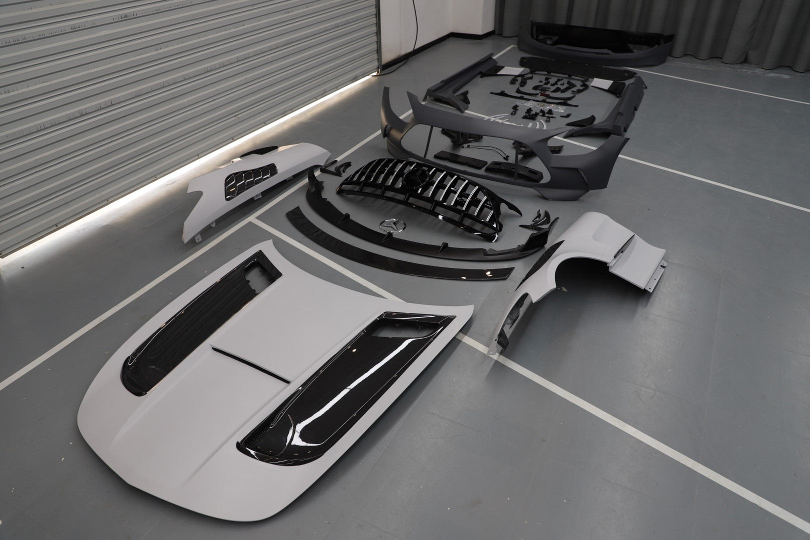 Mercedes Benz AMG GT GTS C190 2016 2017 2018 2019 2020 2021 with Aftermarket Parts - Black Series Conversion Style Full Body Kit Polypropylene / Dry Pre-preg Carbon Fiber from DuPont Tech