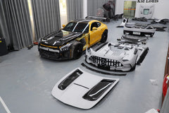 Mercedes Benz AMG GT GTS C190 2016 2017 2018 2019 2020 2021 with Aftermarket Parts - Black Series Conversion Style Full Body Kit Polypropylene / Dry Pre-preg Carbon Fiber from DuPont Tech