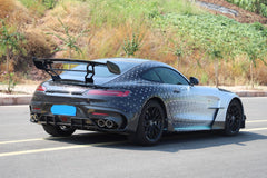 Mercedes Benz AMG GT GTS GTC C190 2015 2016 2017 2018 2019 2020 2021 with Aftermarket Parts - Black Series Conversion Style Rear Wing Dry Pre-preg Carbon Fiber from DuPont Tech