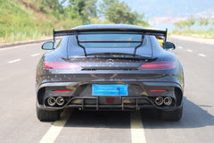 Mercedes Benz AMG GT GTS GTC C190 2015 2016 2017 2018 2019 2020 2021 with Aftermarket Parts - Black Series Conversion Style Rear Wing Dry Pre-preg Carbon Fiber from DuPont Tech