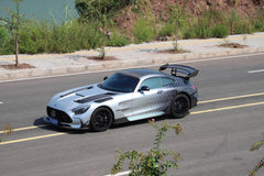 Mercedes Benz AMG GT GTS GTC C190 2015 2016 2017 2018 2019 2020 2021 with Aftermarket Parts - Black Series Conversion Style Rear Wing Dry Pre-preg Carbon Fiber from DuPont Tech