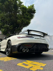 Mercedes Benz AMG GT GTS C190 2016 2017 2018 2019 2020 2021 with Aftermarket Parts - Black Series Conversion Style Rear Bumper & Diffuser PP Polypropylene / Dry Pre-preg Carbon Fiber from DuPont Tech