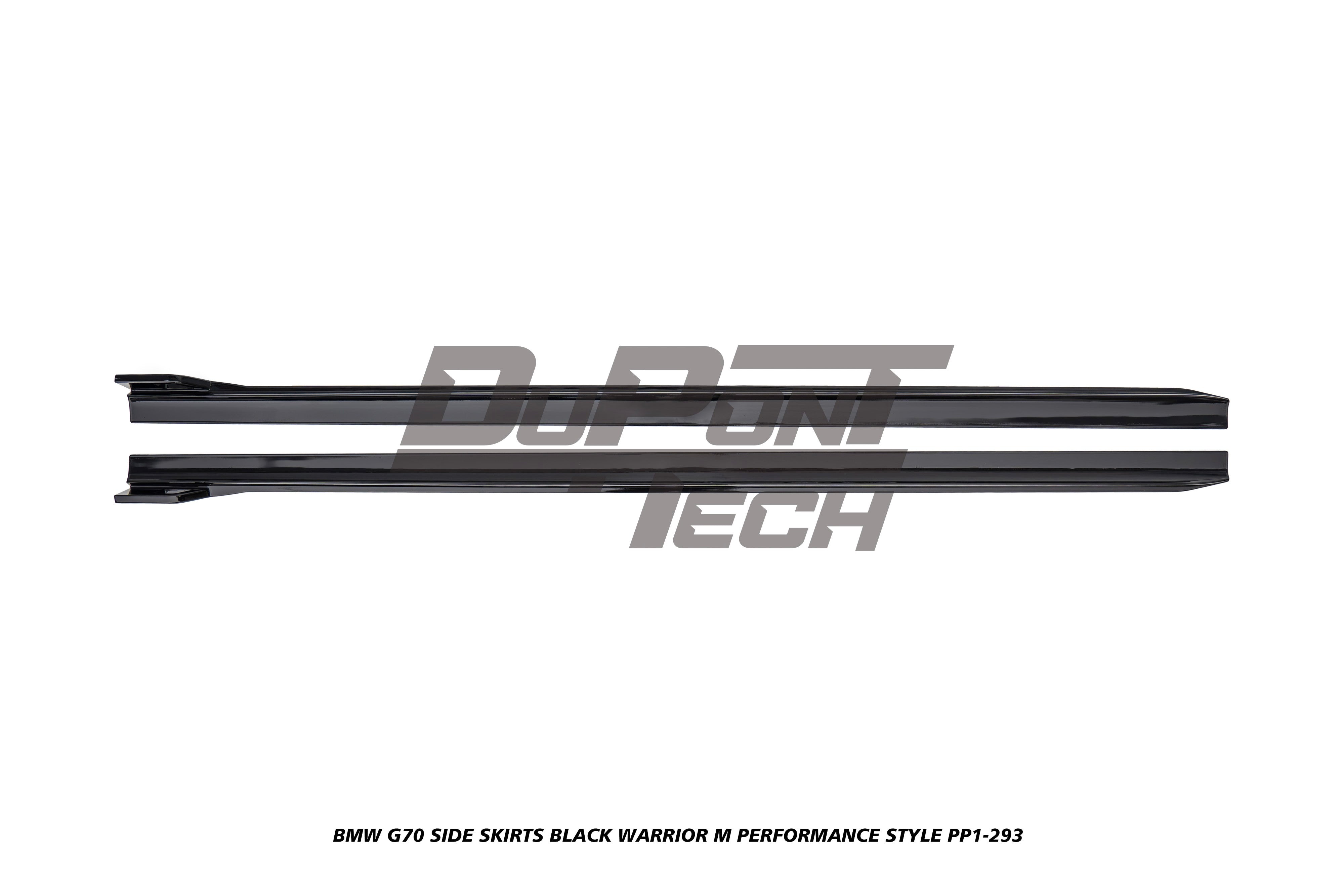 BMW i7 M70 / xDrive60 / eDrive50 (with M-package rocker panel) G70 2023-ON &  7 Series 760i xDrive / 750e xDrive / 740i xDrive / 740i G70 2023-ON with Aftermarket Parts - Black Warrior M Performance Style Side Skirts ABS from DuPont Tech