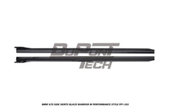 BMW i7 M70 / xDrive60 / eDrive50 (with M-package rocker panel) G70 2023-ON &  7 Series 760i xDrive / 750e xDrive / 740i xDrive / 740i G70 2023-ON with Aftermarket Parts - Black Warrior M Performance Style Side Skirts ABS from DuPont Tech