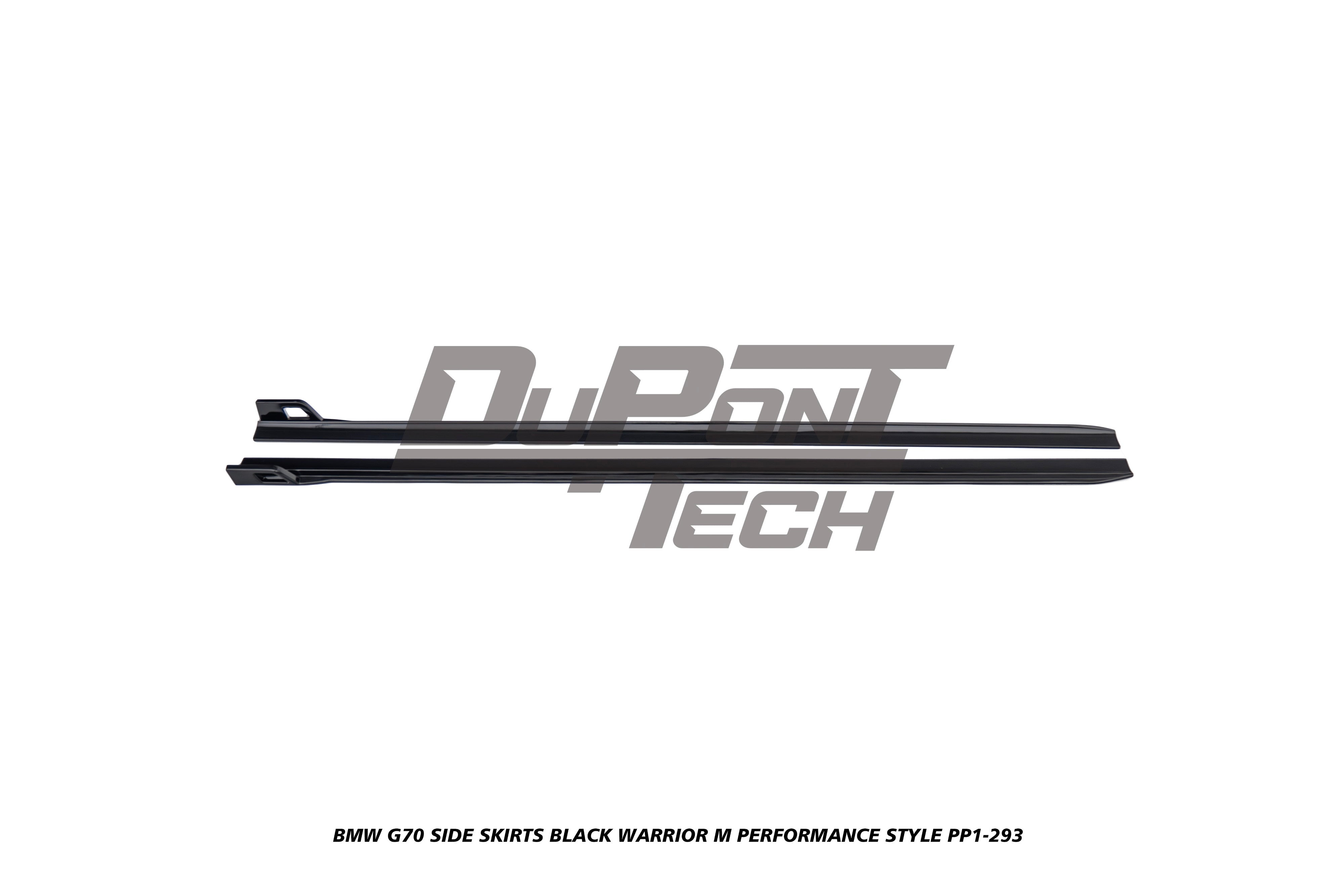 BMW i7 M70 / xDrive60 / eDrive50 (with M-package rocker panel) G70 2023-ON &  7 Series 760i xDrive / 750e xDrive / 740i xDrive / 740i G70 2023-ON with Aftermarket Parts - Black Warrior M Performance Style Side Skirts ABS from DuPont Tech