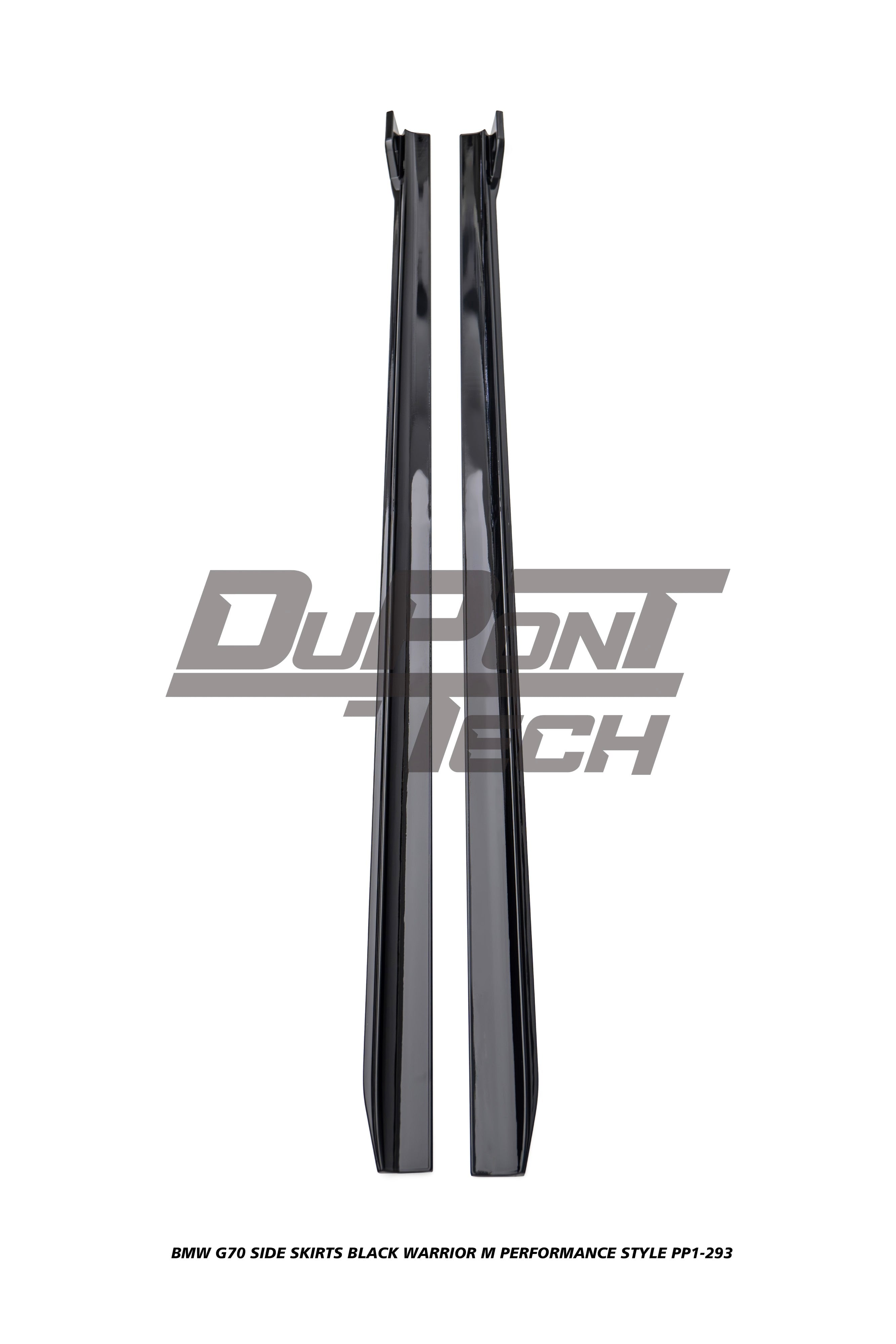 BMW i7 M70 / xDrive60 / eDrive50 (with M-package rocker panel) G70 2023-ON &  7 Series 760i xDrive / 750e xDrive / 740i xDrive / 740i G70 2023-ON with Aftermarket Parts - Black Warrior M Performance Style Side Skirts ABS from DuPont Tech