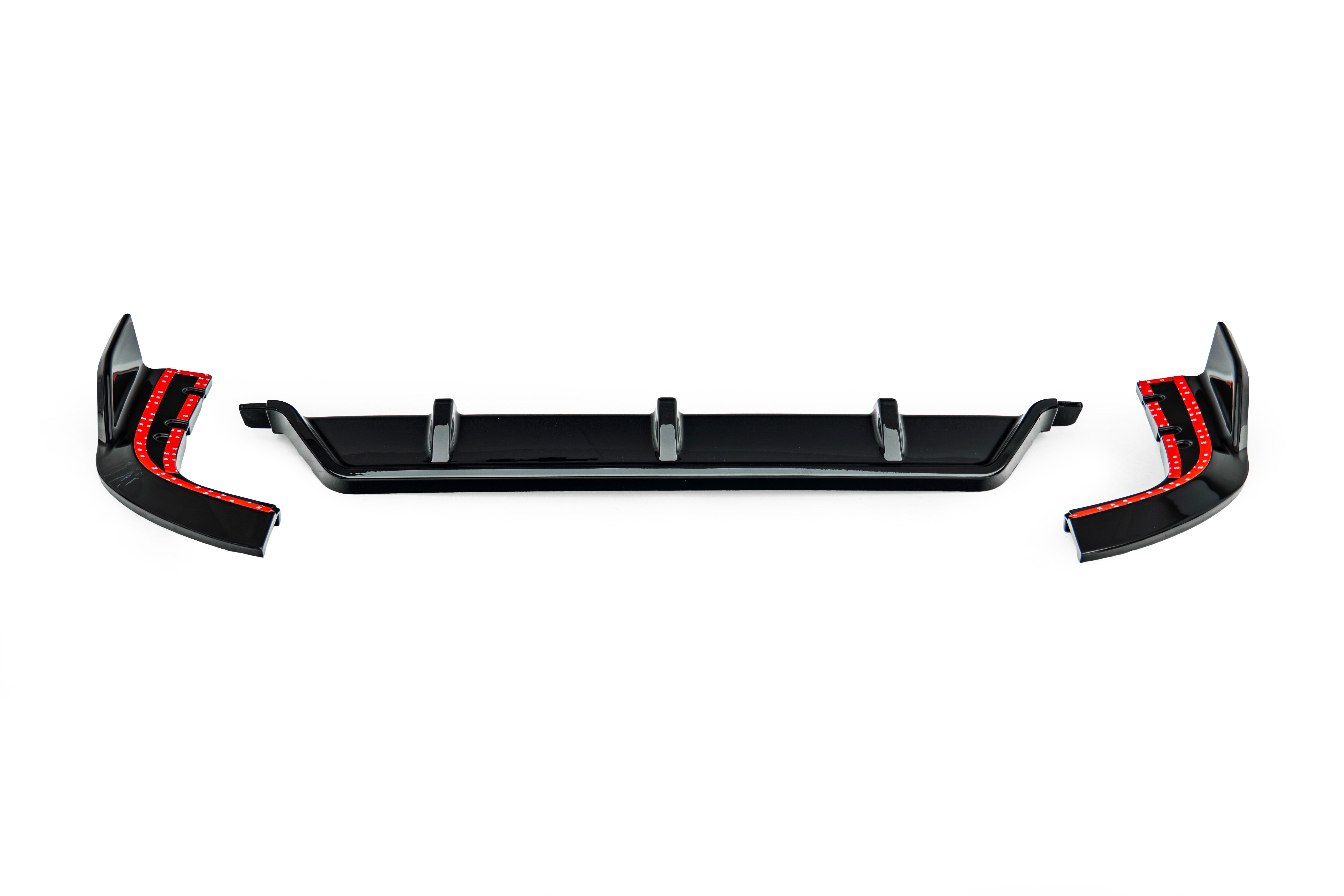 BMW X5 M50i s/x Drive 40i (With M-Package Bumper, does not fit base model) G05 Pre-LCI 2019 2020 2021 2022 2023 with Aftermarket Parts - Black Warrior Style Rear Diffuser &  Canards ABS from DuPont Tech