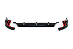 BMW X5 M50i s/x Drive 40i (With M-Package Bumper, does not fit base model) G05 Pre-LCI 2019 2020 2021 2022 2023 with Aftermarket Parts - Black Warrior Style Rear Diffuser &  Canards ABS from DuPont Tech