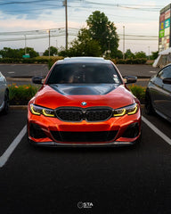 BMW 3 Series M340i 330i (Fits Both Pre-LCI & LCI) G20 2019-ON with Aftermarket Parts - CS Style Hood Metal from DuPont Tech
