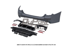 BMW 5 Series M550d 550i 535i 535d 530i 530d 528i 520i 525d 520d 518d F10 (Both Fits Pre-LCI &  LCI) 2010 2011 2012 2013 2014 2015 2016 2017 with Aftermarket Parts - G30 Body Style Rear Bumper PP Polypropylene from DuPont Tech