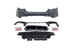 BMW 5 Series M550d 550i 535i 535d 530i 530d 528i 520i 525d 520d 518d F10 (Both Fits Pre-LCI &  LCI) 2010 2011 2012 2013 2014 2015 2016 2017 with Aftermarket Parts - G30 Body Style Rear Bumper PP Polypropylene from DuPont Tech