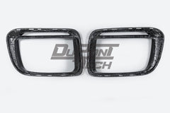 DuPont Tech DRL Fog Light Surround Trim for GT2RS Conversion Style Front Bumper Dry Pre-preg Carbon Fiber