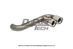 MINI Cooper JCW (John Cooper Works) S Base F56 F57 Pre-LCI 2014 2015 2016 2017 2018 with Aftermarket Parts - JCW Conversion Upgrade Style Exhaust Tips Stainless Steel from DuPont Tech