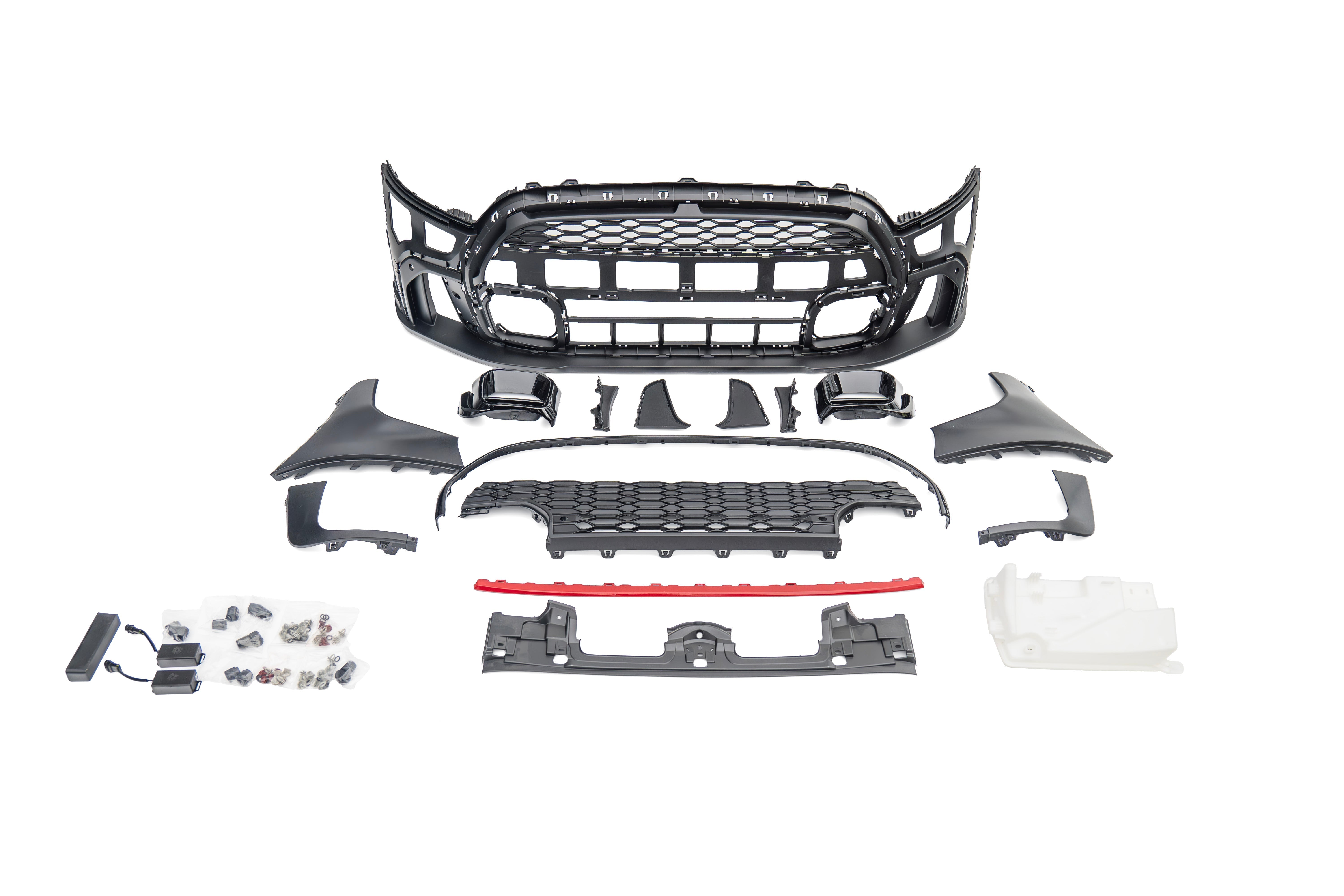 MINI Cooper JCW (John Cooper Works) S Base F56 F57 Pre-LCI 2014 2015 2016 2017 2018 with Aftermarket Parts - JCW Conversion Upgrade Style Front Bumper PP Polypropylene from DuPont Tech