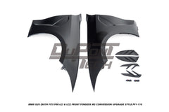 BMW 3 Series M340i 330i (Fits Both Pre-LCI & LCI) G20 2019-ON with Aftermarket Parts - M3 Conversion Upgrade Style Front Fenders Aluminum from DuPont Tech