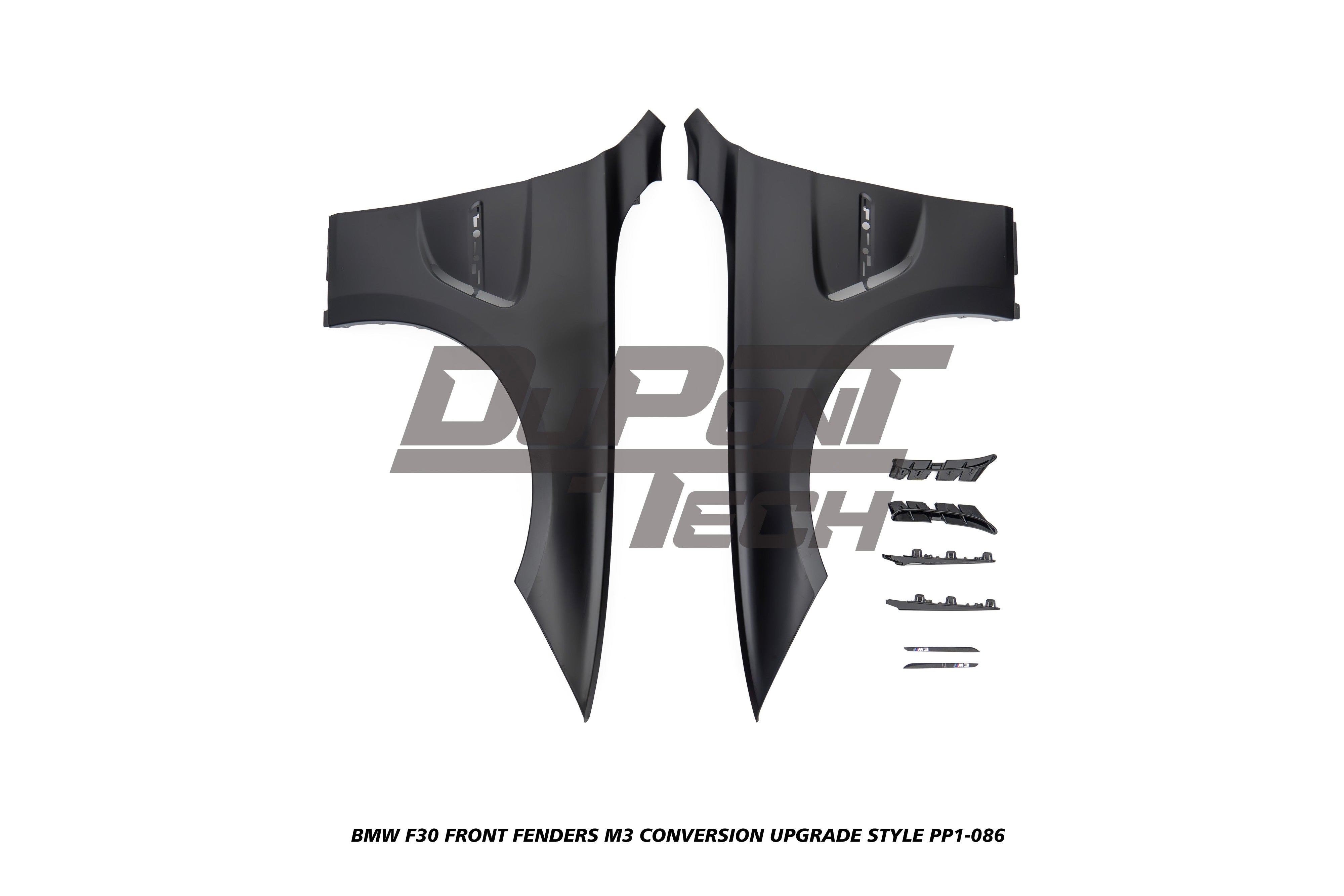 BMW 3 Series M340i 335i 328i 330i 320i F30 2012 2013 2014 2015 2016 2017 2018 2019 with Aftermarket Parts - M3 Conversion Upgrade Style Front Fenders Metal from DuPont Tech