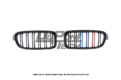 BMW 3 Series F30 F31 320/328/330/340/M340 2013 2014 2015 2016 2017 2018 2019 2020 with Aftermarket Parts - M3 Tri-color Style Front Kidney Grill ABS from DuPont Tech