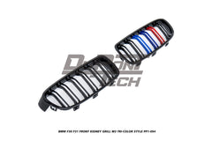 BMW 3 Series F30 F31 320/328/330/340/M340 2013 2014 2015 2016 2017 2018 2019 2020 with Aftermarket Parts - M3 Tri-color Style Front Kidney Grill ABS from DuPont Tech
