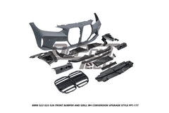BMW 4 Series M440i 430i G22 G23 G26 2020-ON with Aftermarket Parts - M4 Conversion Upgrade Style Front Bumper and Grill PP Polypropylene from DuPont