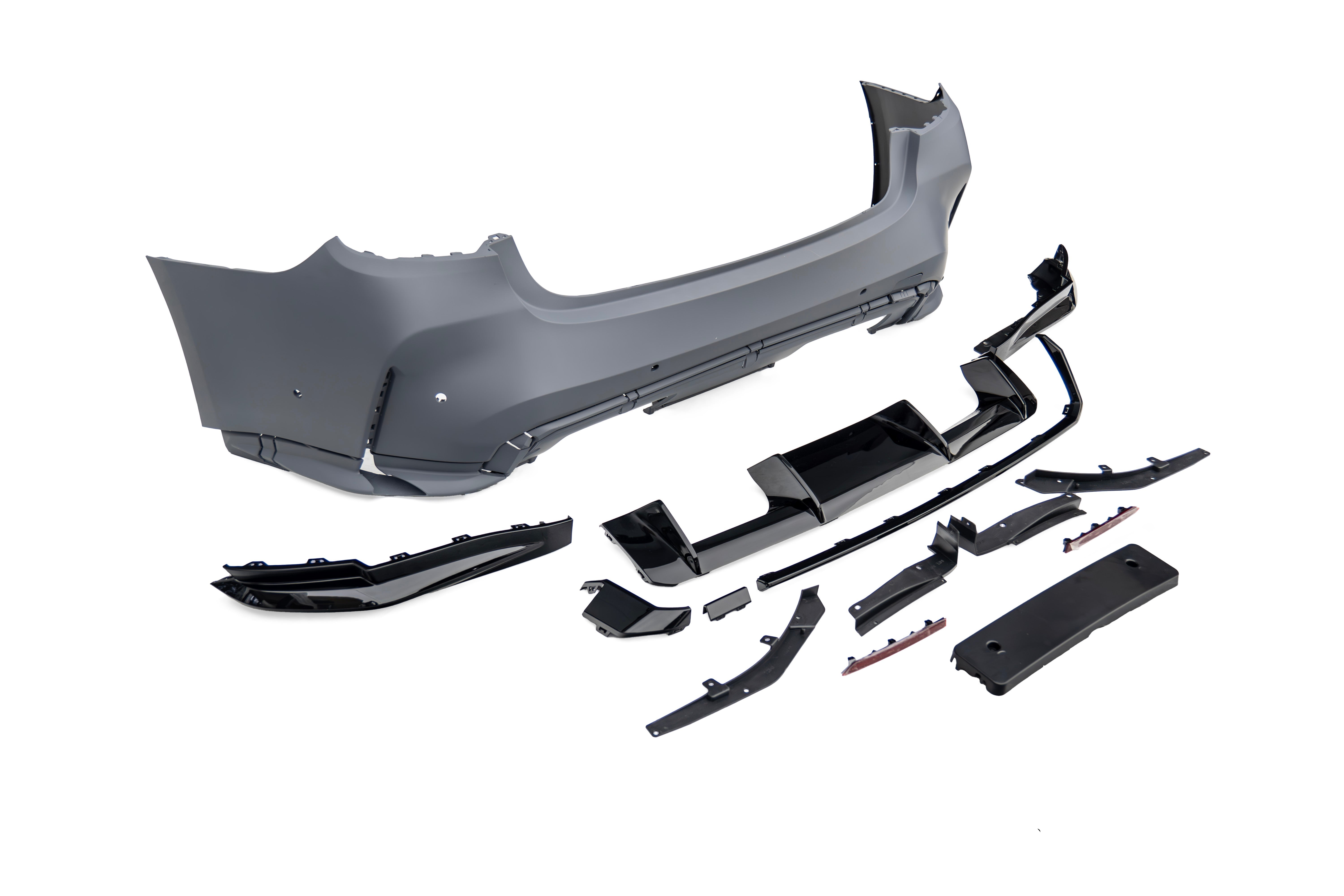 BMW 4 Series M440i 430i G22 G23 G26 2020-ON with Aftermarket Parts - M4 Conversion Upgrade Style Rear Bumper PP Polypropylene from DuPont Tech