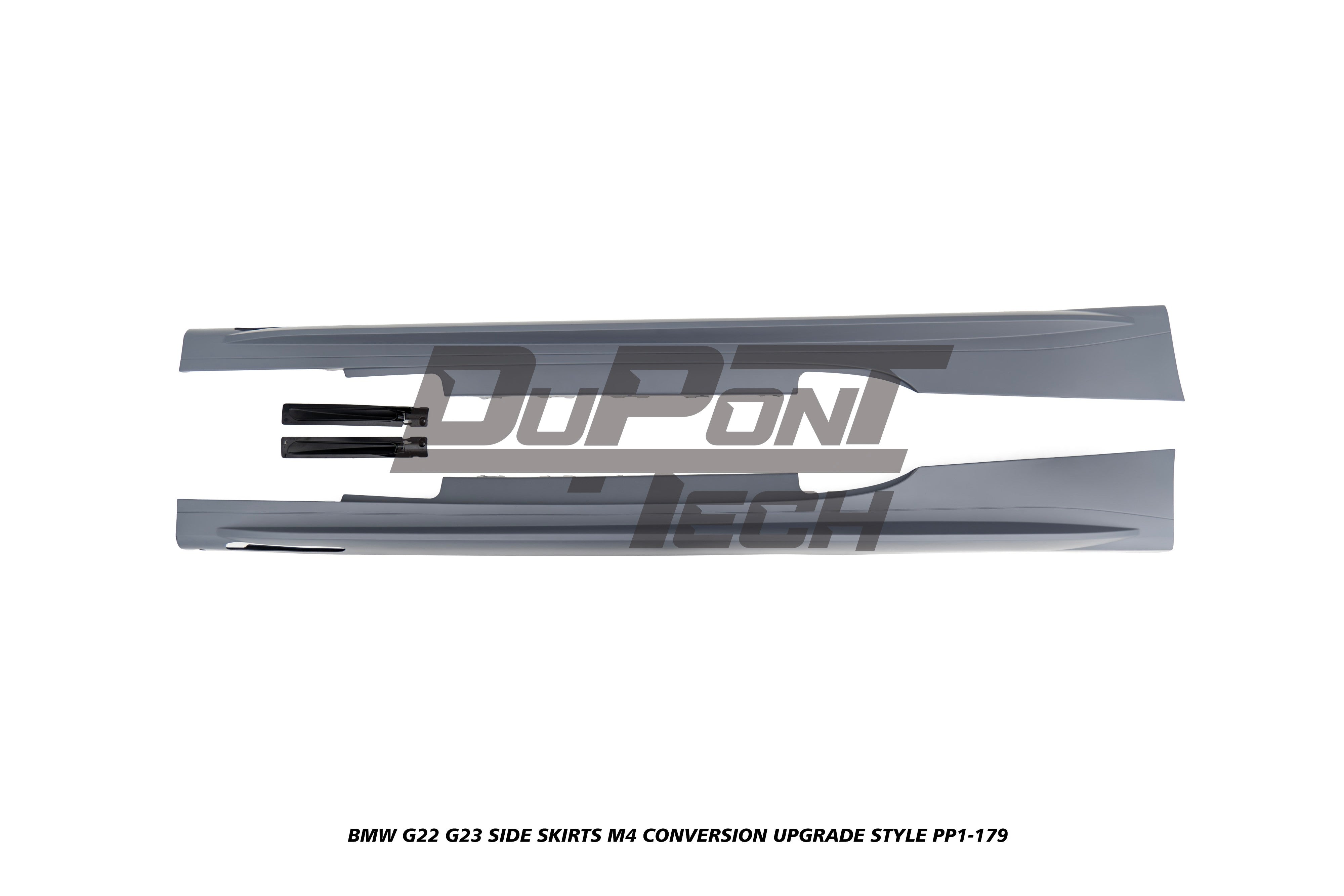 BMW 4 Series M440i 430i G22 G23 2020-ON with Aftermarket Parts - M4 Conversion Upgrade Style Side Skirts PP Polypropylene from DuPont Tech