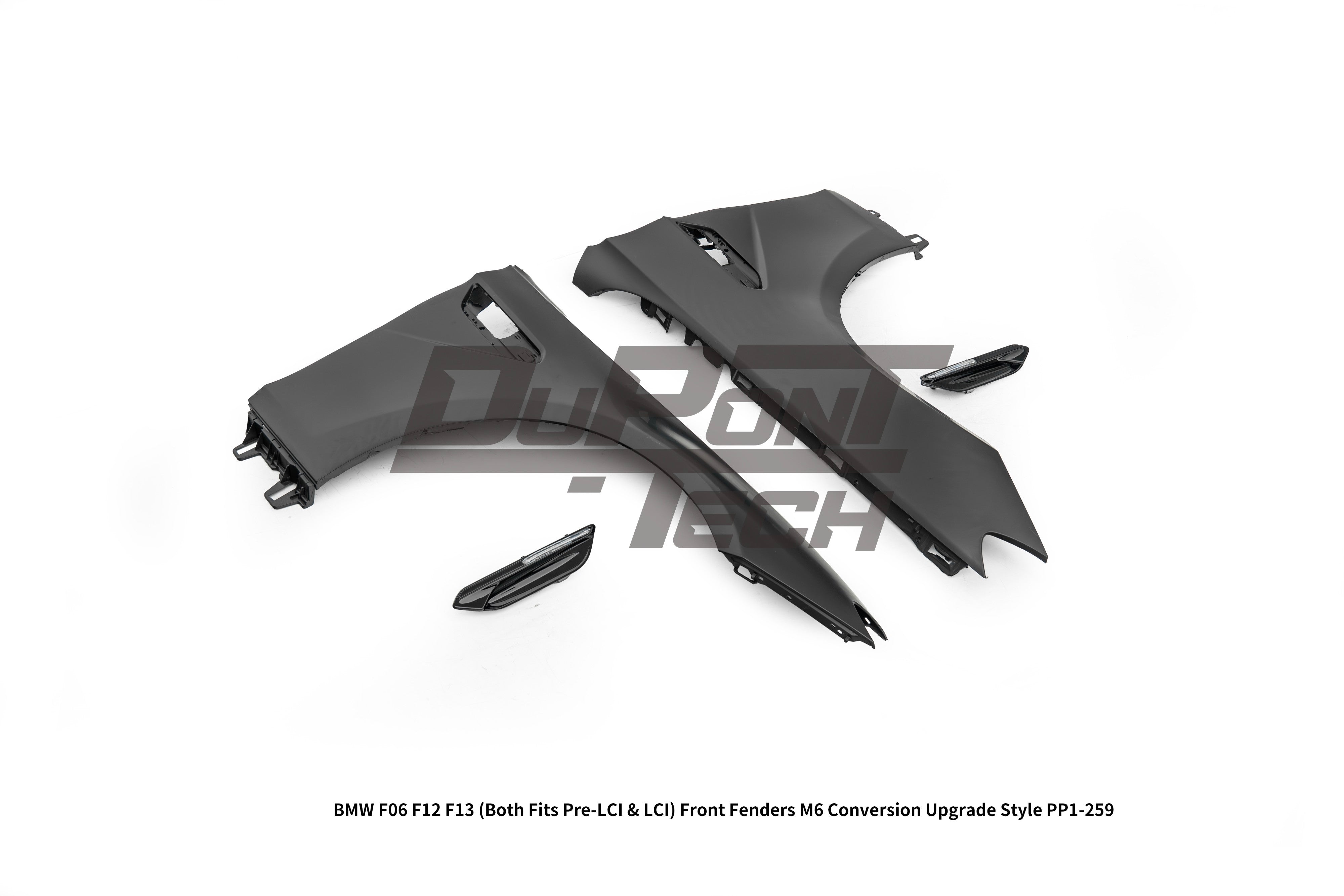 BMW 6 Series 650i 640i 640d F06 F12 F13 (Both Fits Pre-LCI & LCI) 2011 2012 2013 2014 2015 2016 2017 2018 &  M6 F06 2013 2014 2015 2016 2017 2018 2019 with Aftermarket Parts - M6 Conversion Upgrade Style Front Fenders Metal from DuPont Tech