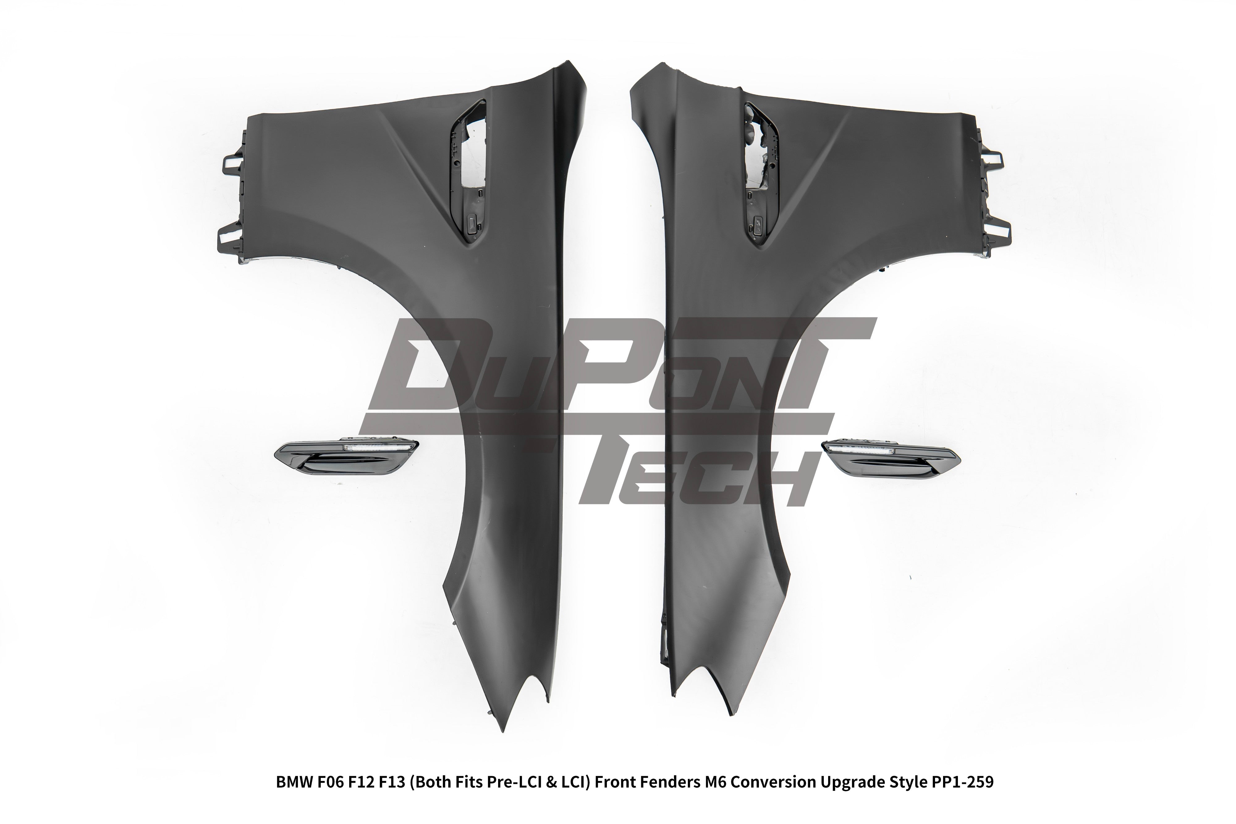 BMW 6 Series 650i 640i 640d F06 F12 F13 (Both Fits Pre-LCI & LCI) 2011 2012 2013 2014 2015 2016 2017 2018 &  M6 F06 2013 2014 2015 2016 2017 2018 2019 with Aftermarket Parts - M6 Conversion Upgrade Style Front Fenders Metal from DuPont Tech