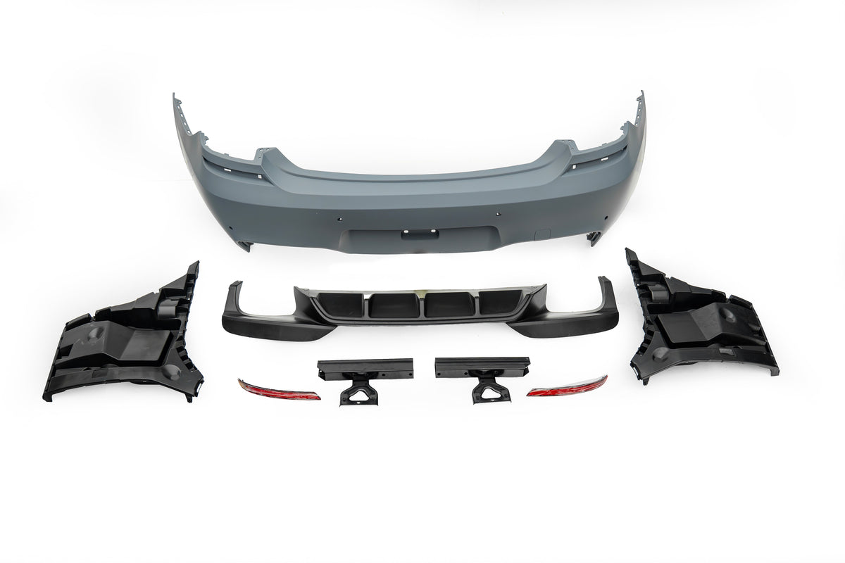 BMW 6 Series 650i 640i 640d F06 F12 F13 (Both Fits Pre-LCI & LCI) 2011 2012 2013 2014 2015 2016 2017 2018 with Aftermarket Parts - M6 Conversion Upgrade Style Rear Bumper PP Polypropylene from DuPont Tech