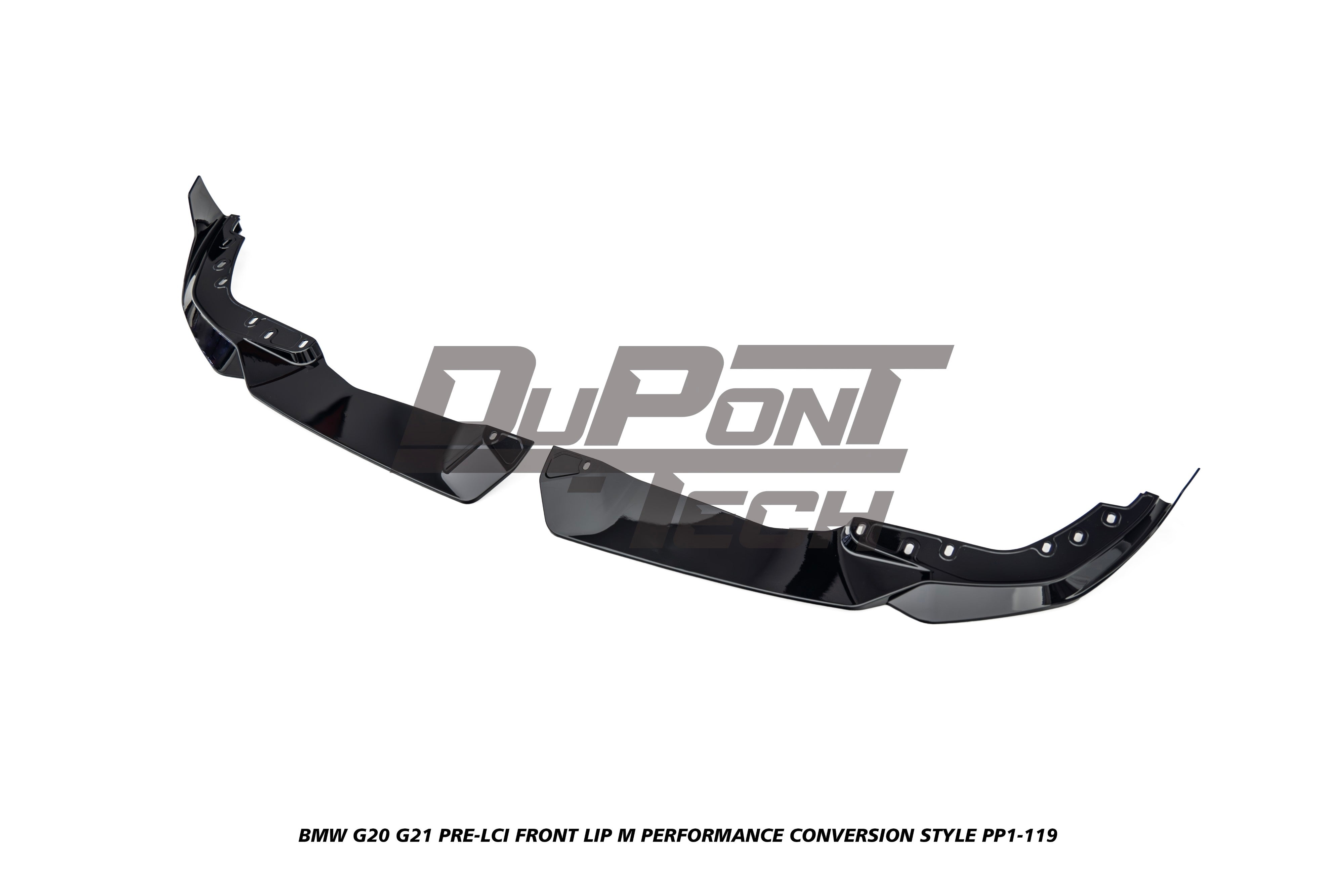 BMW 3 Series M340i 330i (With M-Package Bumper, does not fit base model) G20 G21 Pre-LCI 2019 2020 2021 2022 with Aftermarket Parts - M Performance Conversion Style Front Lip ABS from DuPont Tech